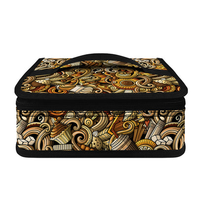 Coffee Drawing Pattern Print Small Lunch Bag