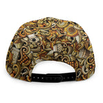 Coffee Drawing Pattern Print Snapback Cap