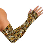 Coffee Drawing Pattern Print Sun Protection Arm Sleeves