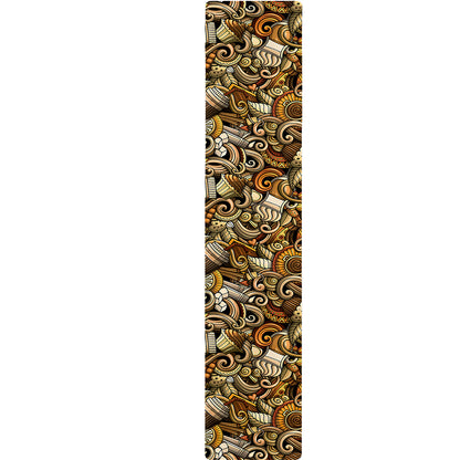 Coffee Drawing Pattern Print Table Runner