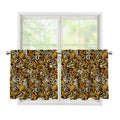 Coffee Drawing Pattern Print Tier Curtains