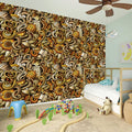 Coffee Drawing Pattern Print Wall Sticker
