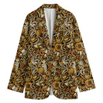 Coffee Drawing Pattern Print Women's Blazer