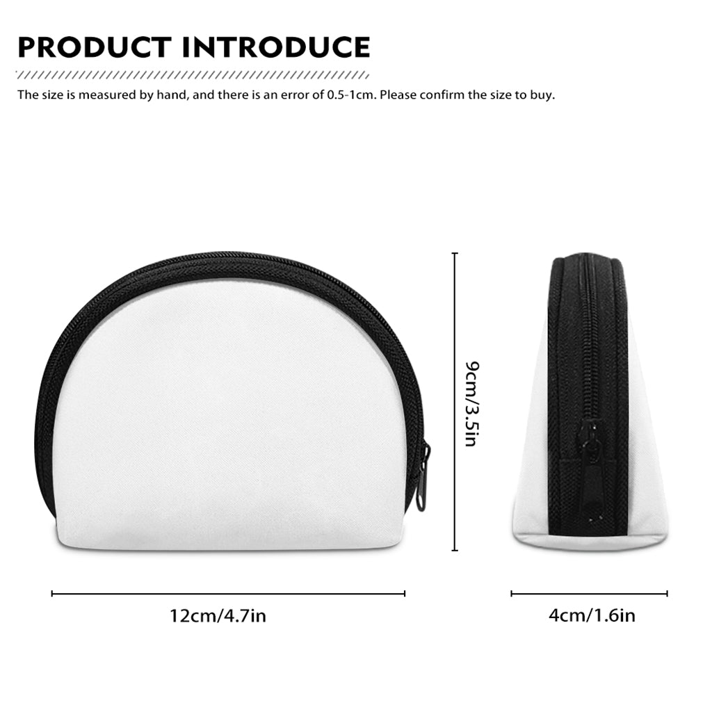 Teal And White Gingham Pattern Print Coin Purse