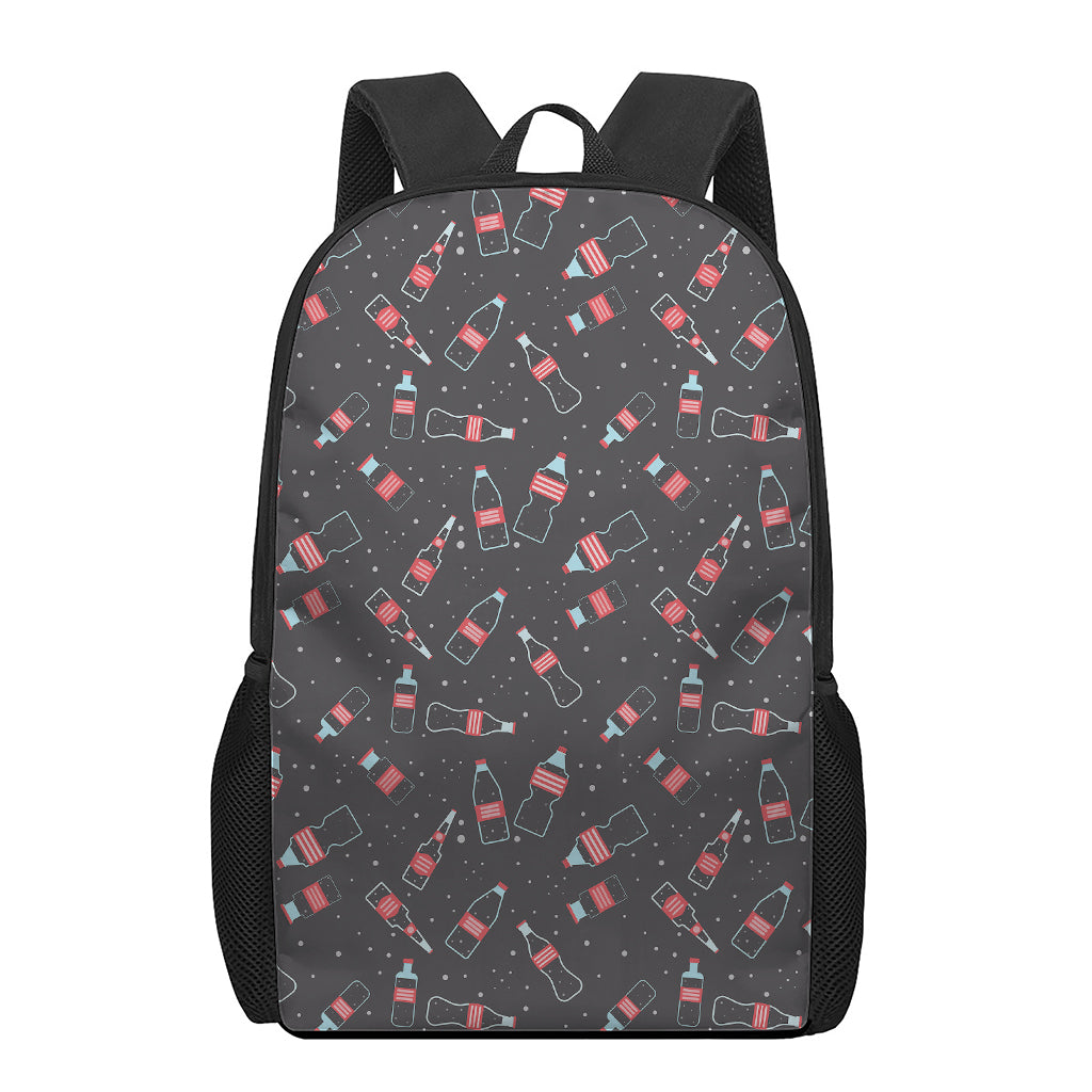 Cola Bottle Pattern Print 17 Inch Backpack