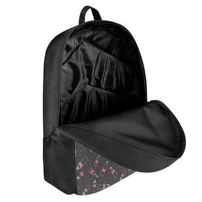 Cola Bottle Pattern Print 17 Inch Backpack