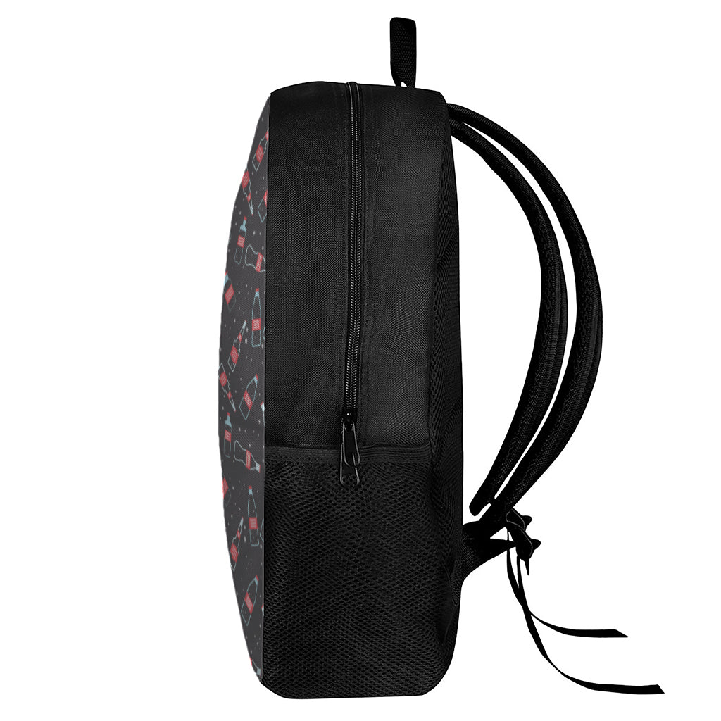 Cola Bottle Pattern Print 17 Inch Backpack