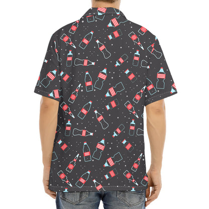 Cola Bottle Pattern Print Aloha Shirt