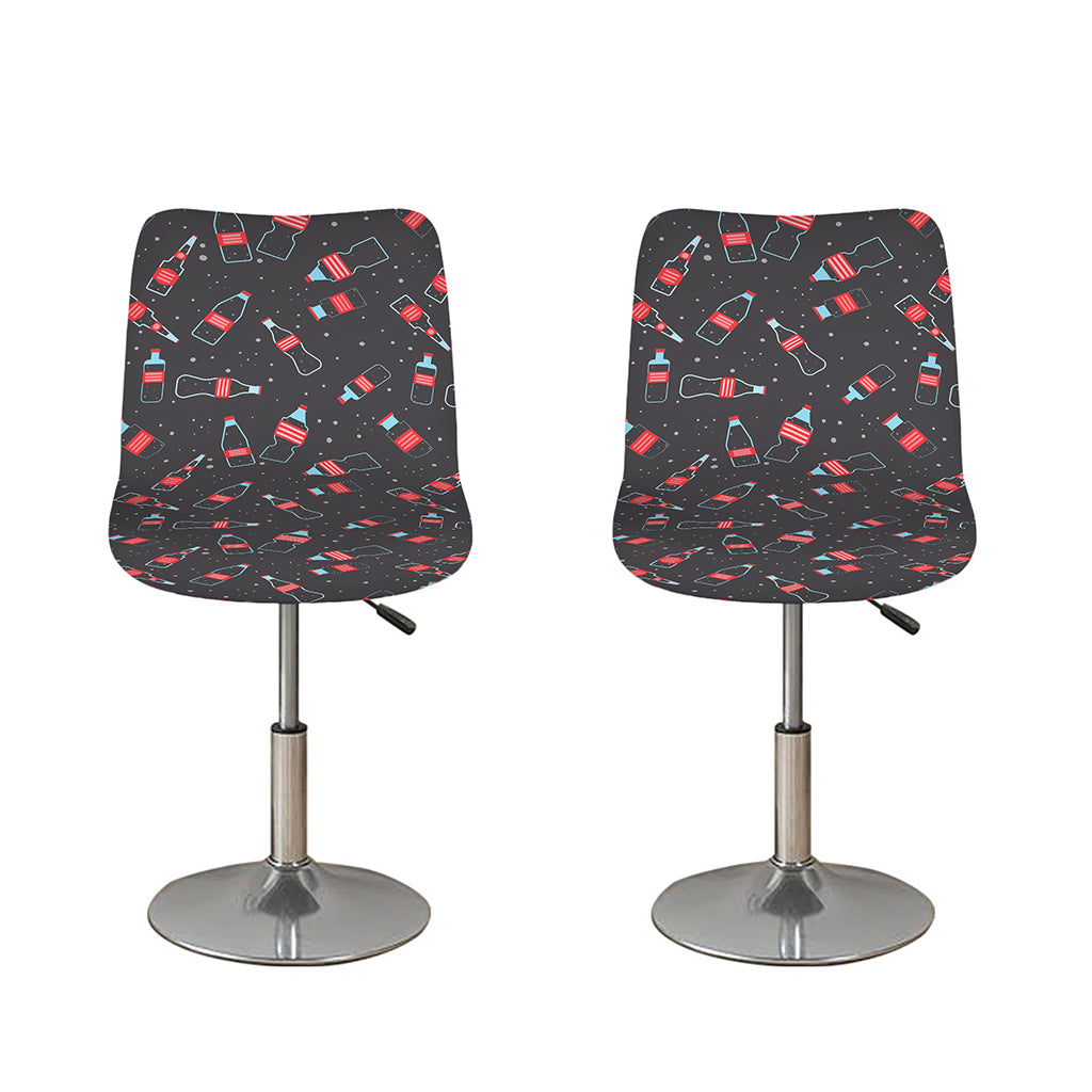 Cola Bottle Pattern Print Bar Stool Covers