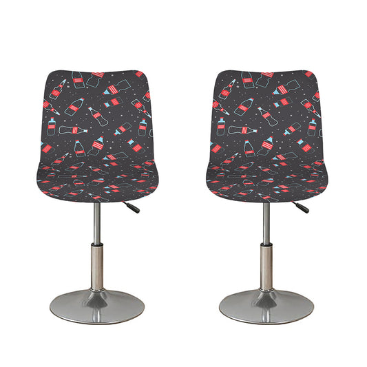 Cola Bottle Pattern Print Bar Stool Covers