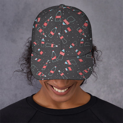 Cola Bottle Pattern Print Baseball Cap