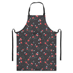 Cola Bottle Pattern Print Bib Apron With Pocket