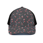 Cola Bottle Pattern Print Black Mesh Trucker Cap