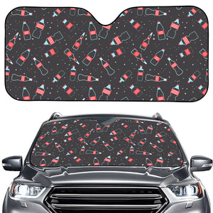 Cola Bottle Pattern Print Car Windshield Sun Shade