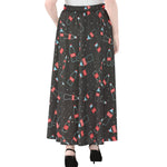 Cola Bottle Pattern Print Chiffon Maxi Skirt