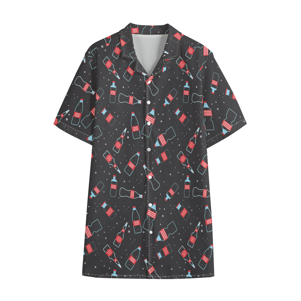 Cola Bottle Pattern Print Cotton Hawaiian Shirt