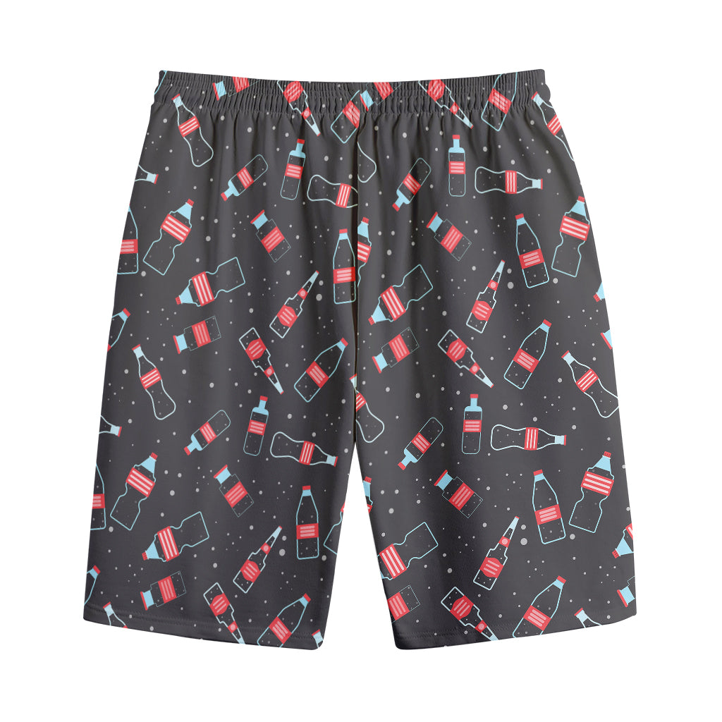 Cola Bottle Pattern Print Cotton Shorts