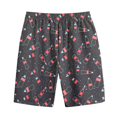 Cola Bottle Pattern Print Cotton Shorts