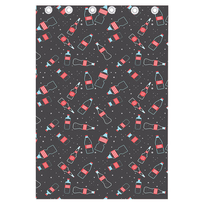Cola Bottle Pattern Print Curtain