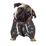 Cola Bottle Pattern Print Dog Zip Up Hoodie