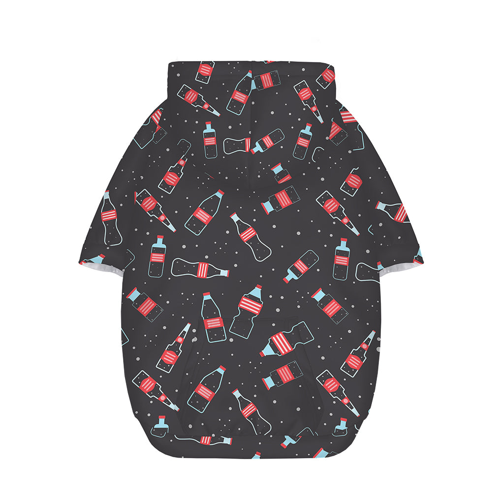 Cola Bottle Pattern Print Dog Zip Up Hoodie