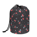 Cola Bottle Pattern Print Drawstring Makeup Bag