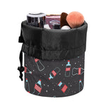 Cola Bottle Pattern Print Drawstring Makeup Bag