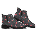 Cola Bottle Pattern Print Flat Ankle Boots