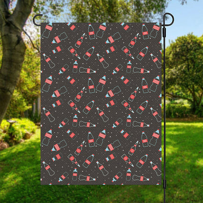 Cola Bottle Pattern Print Garden Flag