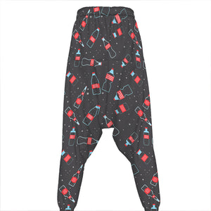 Cola Bottle Pattern Print Hammer Pants