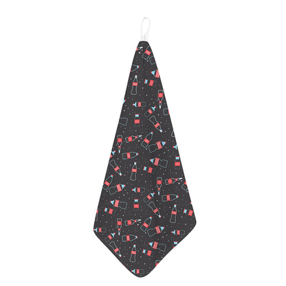 Cola Bottle Pattern Print Hand Towel