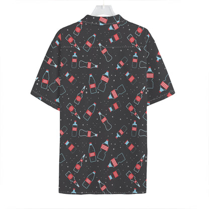 Cola Bottle Pattern Print Hawaiian Shirt