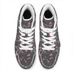 Cola Bottle Pattern Print High Top Leather Sneakers