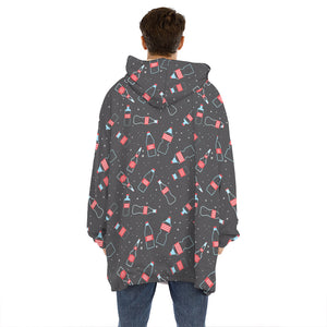 Cola Bottle Pattern Print Hoodie Blanket