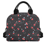 Cola Bottle Pattern Print Insulated Lunch Bag