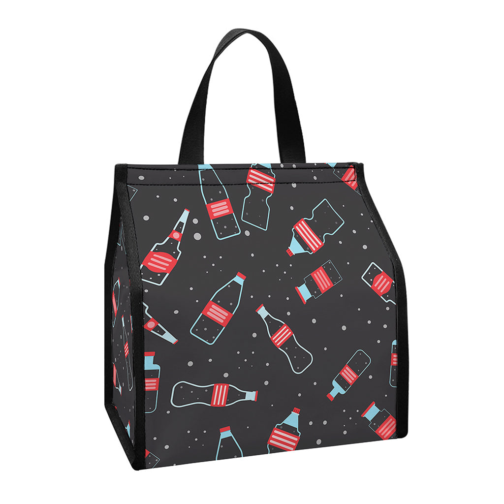 Cola Bottle Pattern Print Insulated Lunch Tote
