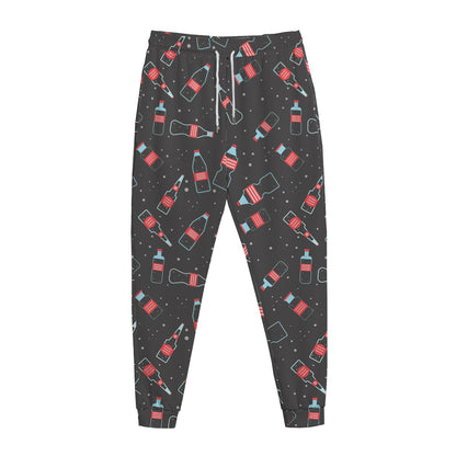 Cola Bottle Pattern Print Jogger Pants