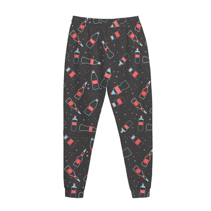 Cola Bottle Pattern Print Jogger Pants