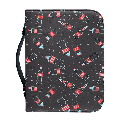 Cola Bottle Pattern Print Leather Bible Cover