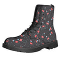 Cola Bottle Pattern Print Lace-Up Boots