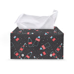 Cola Bottle Pattern Print Leather Tissue Box Cover