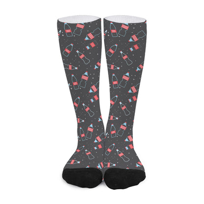 Cola Bottle Pattern Print Long Socks