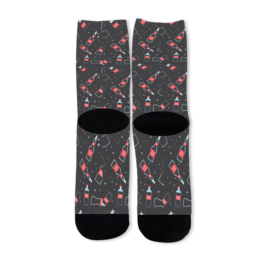 Cola Bottle Pattern Print Long Socks