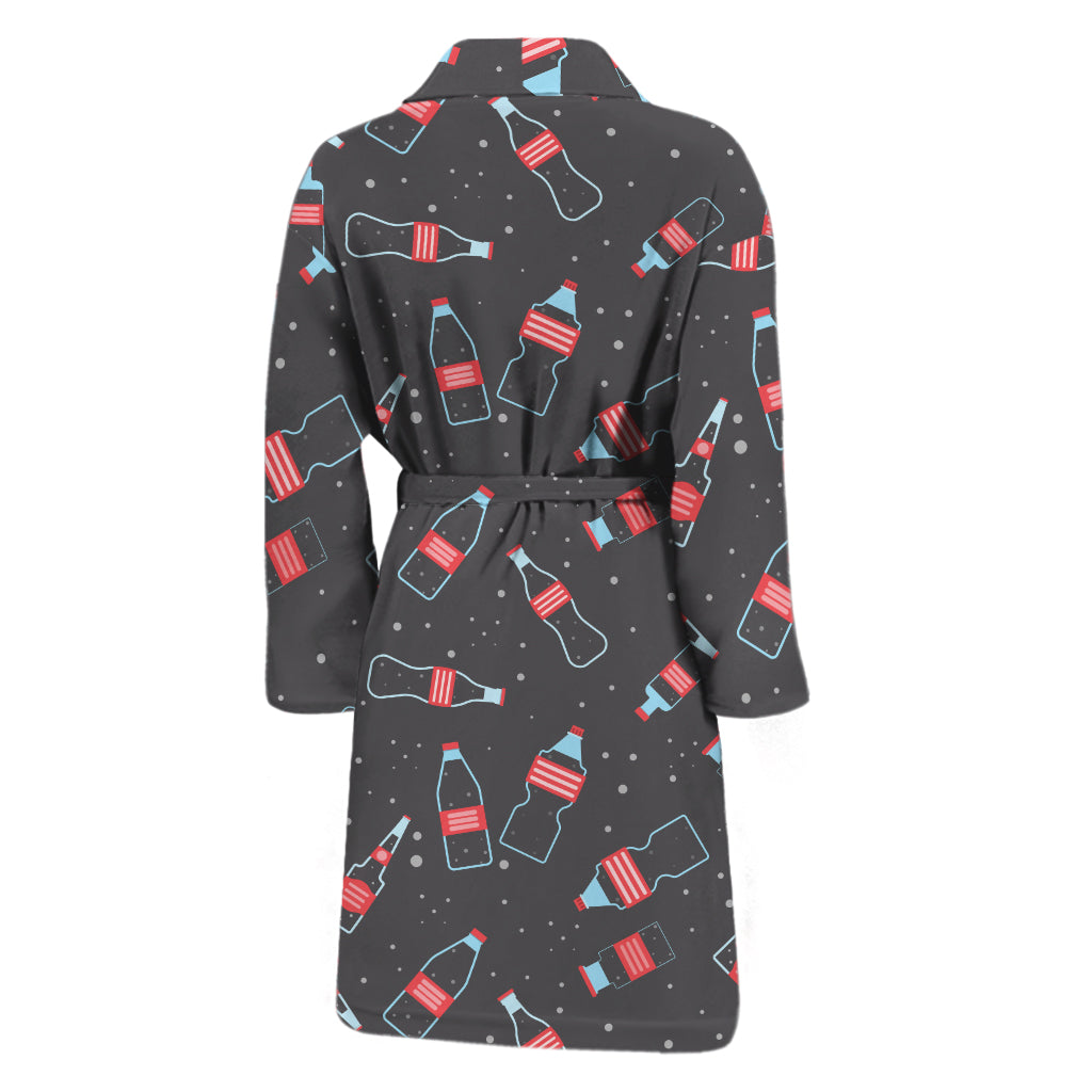 Cola Bottle Pattern Print Men's Bathrobe