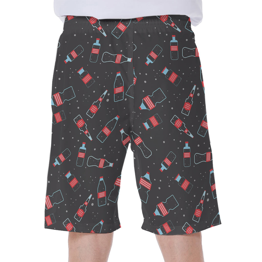 Cola Bottle Pattern Print Men's Beach Shorts