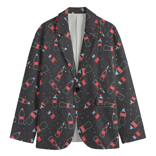 Cola Bottle Pattern Print Men's Blazer