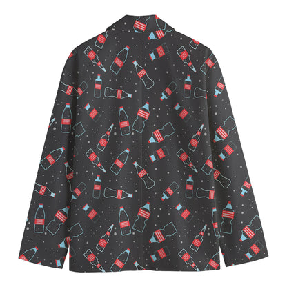 Cola Bottle Pattern Print Men's Blazer