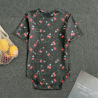 Cola Bottle Pattern Print Men's Bodysuit