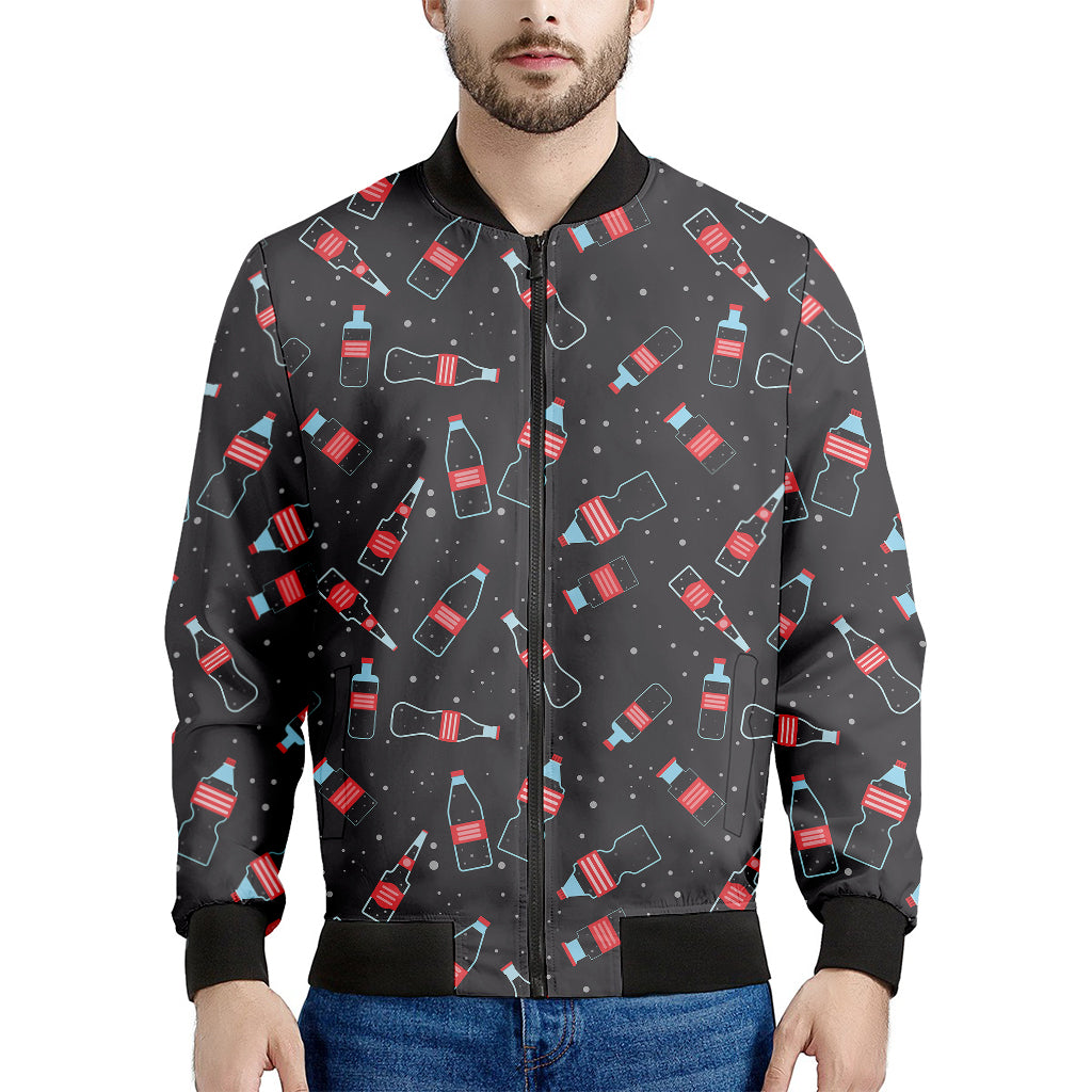 Cola Bottle Pattern Print Men's Bomber Jacket