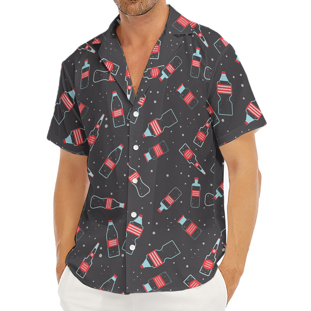 Cola Bottle Pattern Print Men's Deep V-Neck Shirt